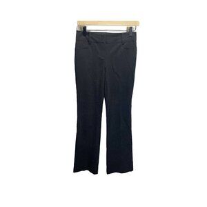 BCX Black Dress Pants Size 0 Trouser Straight. Leg Career Stretch Mid Rise